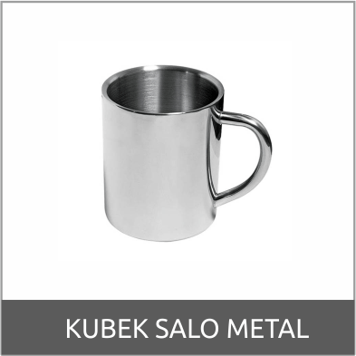 kubek metalowy z logo salo